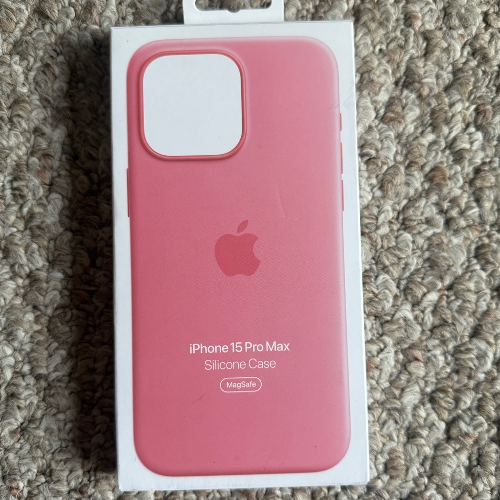 Apple Pink Silicone Case for iPhone 15 Pro Max